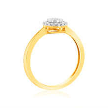 Load image into Gallery viewer, Luminesce Lab Grown 9ct Yellow Gold Solitaire Plain 1/6 Carat Diamond Ring