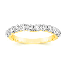 Load image into Gallery viewer, Luminesce Lab Grown 1.5 Carat Diamond Eternity Curve Ring in 18ct Yellow Gold