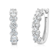 Load image into Gallery viewer, Luminesce Lab Grown Sterling Silver Hoop Earrings in 1Carat Diamonds