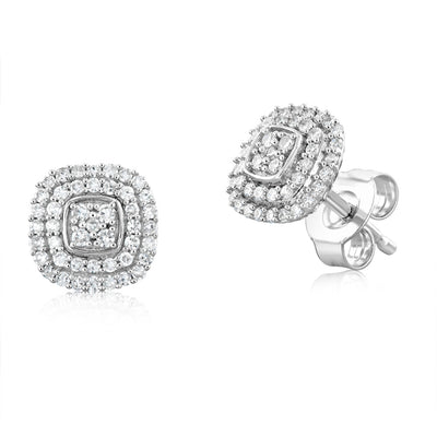 Luminesce Lab Grown 1/4 Carat Diamond Stud Earrings in Sterling Silver