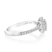 Load image into Gallery viewer, Luminesce Lab Grown 1/4 Carat Diamond Oval Shaped Ring in Sterling Silver