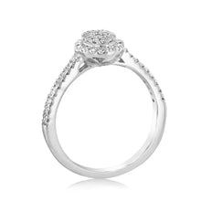 Load image into Gallery viewer, Luminesce Lab Grown 1/4 Carat Diamond Oval Shaped Ring in Sterling Silver