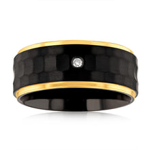 Load image into Gallery viewer, Luminesce Lab Grown Gold Plated Black Zirconium Diamond Ring