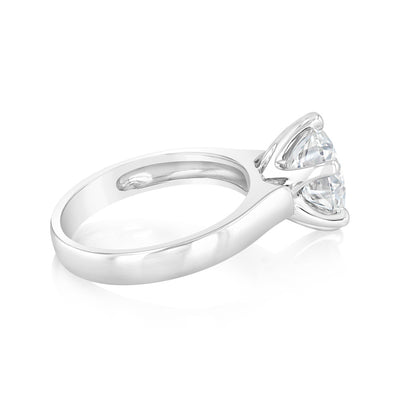 Luminesce Lab Grown 3 Carat Certified Diamond Solitaire Ring in 18ct White Gold