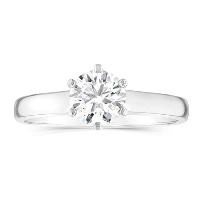 Luminesce Lab Grown 1 Carat Certified Diamond Solitaire Ring in 18ct White Gold