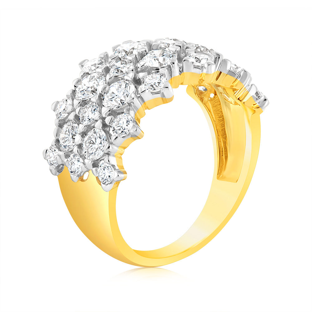 Luminesce Lab Grown 2 Carat Diamond Ring in 9ct yellow Gold