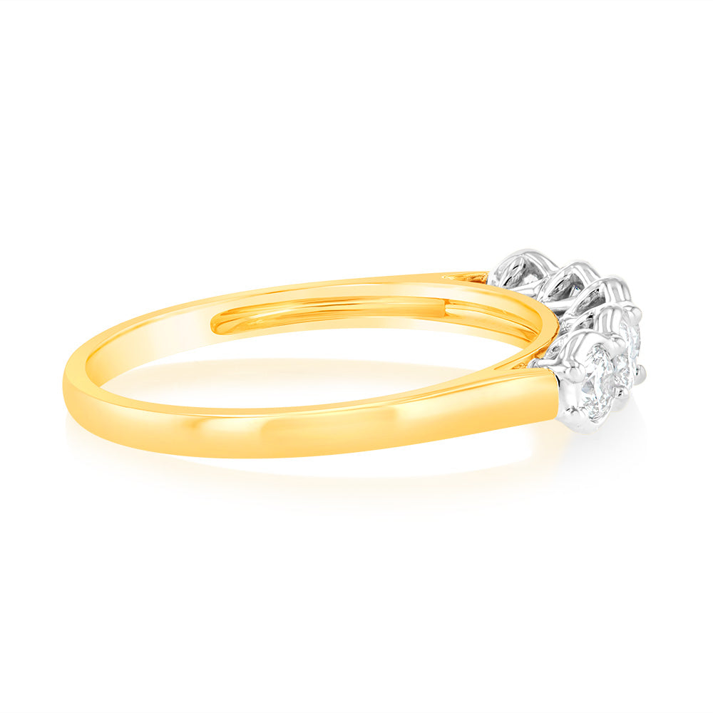 Luminesce Lab Grown 1/2 Carat Diamond Ring in 9ct yellow Gold