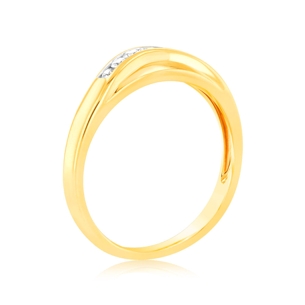 Luminesce Lab Grown 18ct Yellow Gold 1/6 Carat Diamond Ring