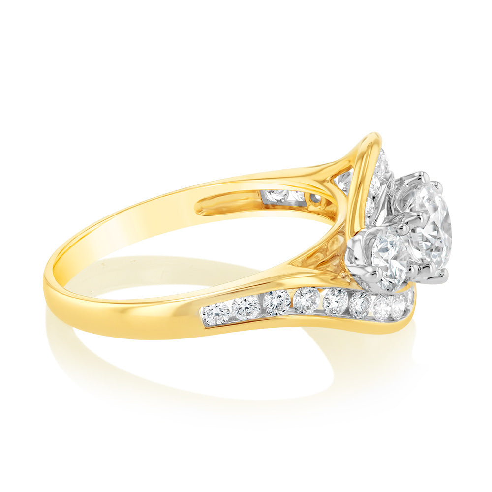 Luminesce Lab Grown 9ct Yellow Gold 1.5 Carat Diamond Ring