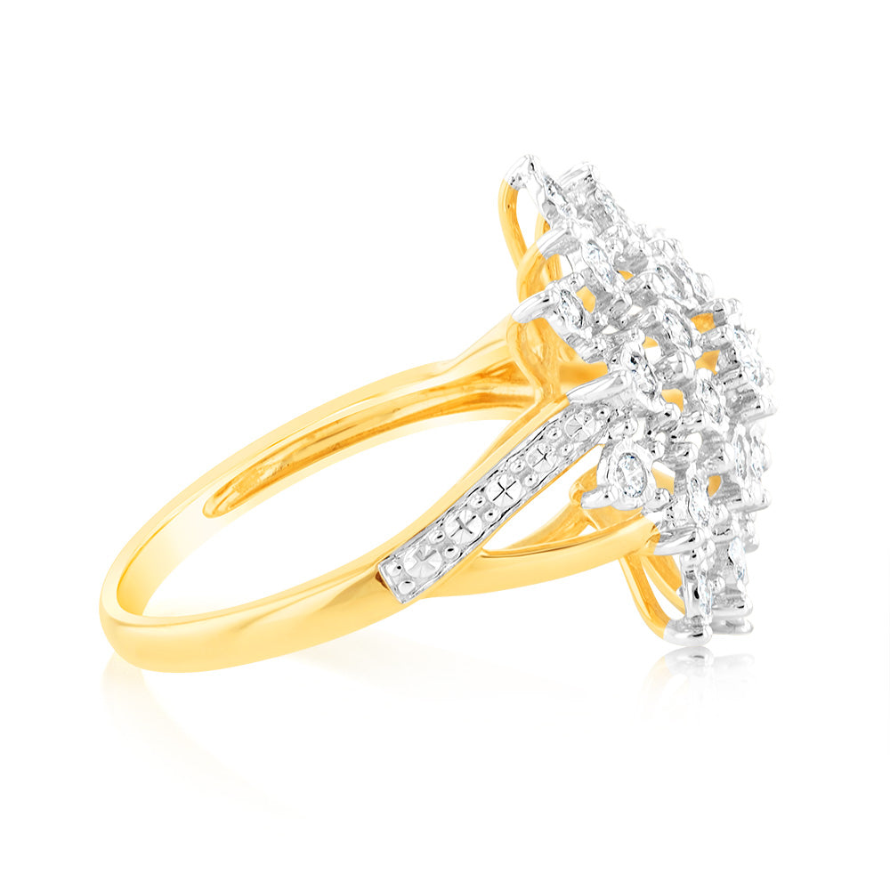 Luminesce Lab Grown 1/2 Carat Diamond Ring in 9ct Yellow Gold