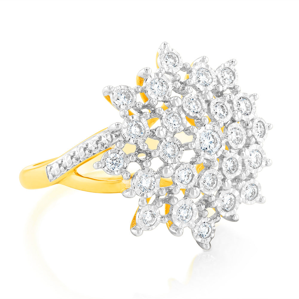 Luminesce Lab Grown 1/2 Carat Diamond Ring in 9ct Yellow Gold