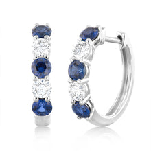 Load image into Gallery viewer, Luminesce Lab Grown 0.40 Carat Diamond with 0.90Ct Created Blue Sapphire in 9ct White Gold