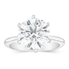 Load image into Gallery viewer, Luminesce Lab Grown 4Carat Certified Diamond Solitaire Ring in 18ct White Gold