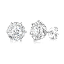 Load image into Gallery viewer, Luminesce Lab Grown Stud Earrings in Carat Diamond Ring in 9ct White Gold