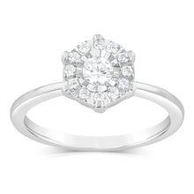 Load image into Gallery viewer, Luminesce Lab Grown 1/2 Carat Diamond Ring in 9ct White Gold