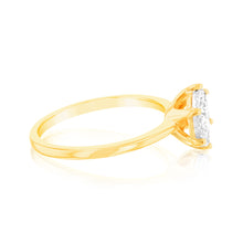 Load image into Gallery viewer, Luminesce Lab Grown 9ct Yellow Gold &quot;2.25 Carat Look&quot; 1/2 Carat Diamond Ring