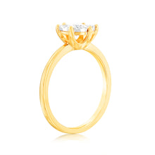 Load image into Gallery viewer, Luminesce Lab Grown 9ct Yellow Gold &quot;2.25 Carat Look&quot; 1/2 Carat Diamond Ring