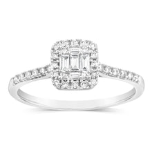 Load image into Gallery viewer, Luminesce Lab Grown 1/4 Carat Diamond Ring in 9ct White Gold