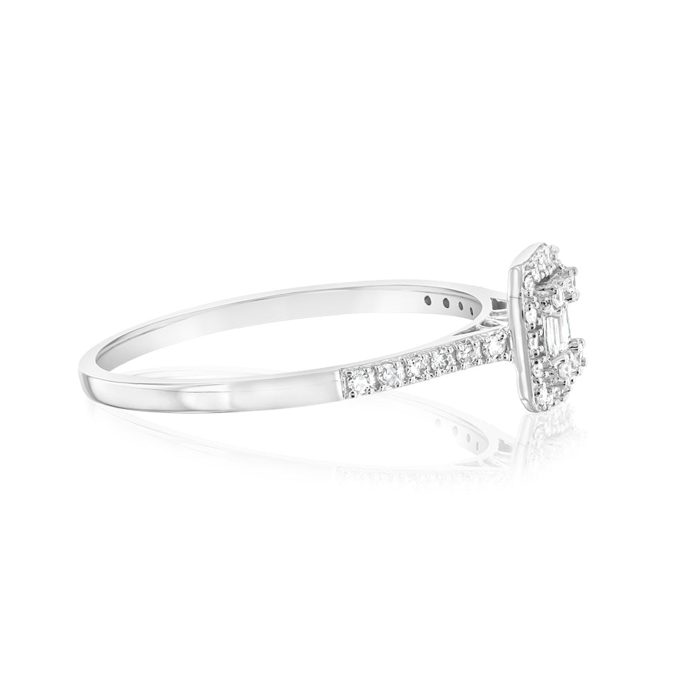 Luminesce Lab Grown 1/4 Carat Diamond Ring in 9ct White Gold