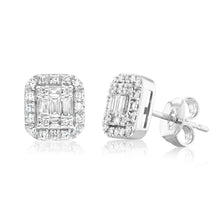 Load image into Gallery viewer, Luminesce Lab Grown 2/7 Carat Diamond Stud Earrings in 9ct White Gold