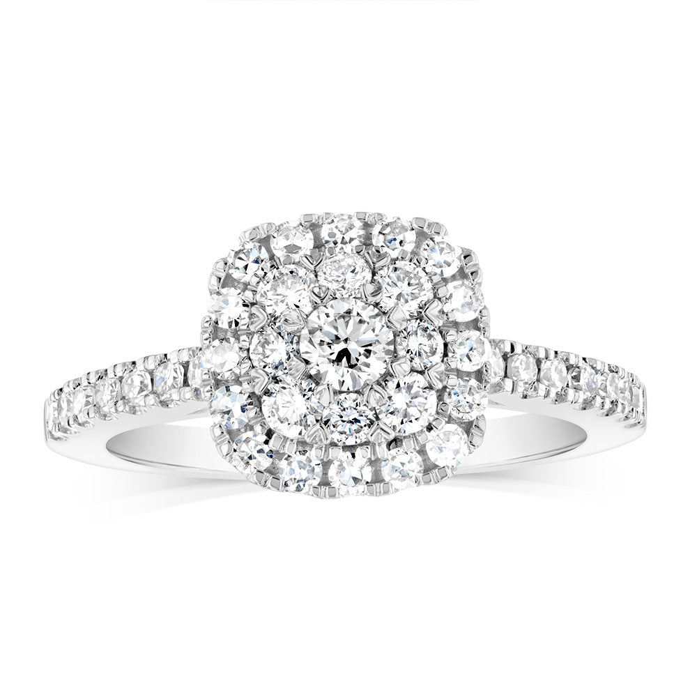 Luminesce Lab Grown 3/4Carat Diamond Ring in 9ct White Gold