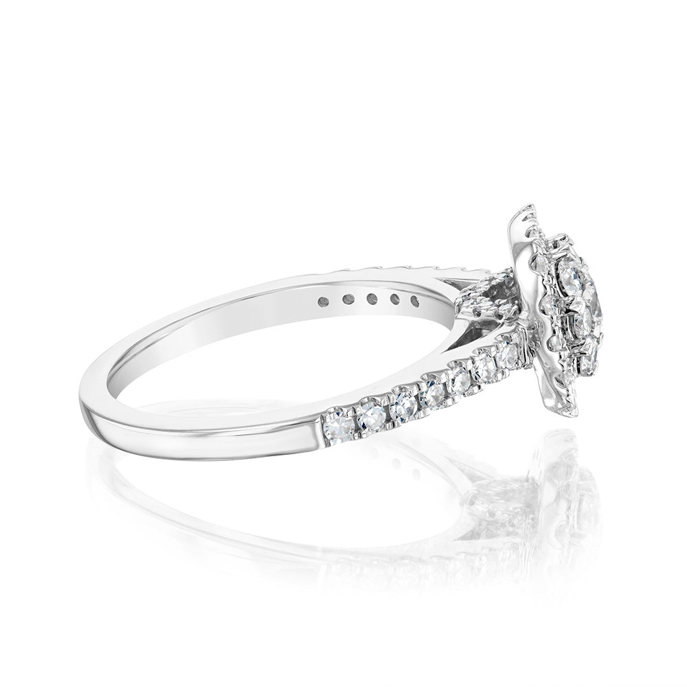 Luminesce Lab Grown 3/4Carat Diamond Ring in 9ct White Gold