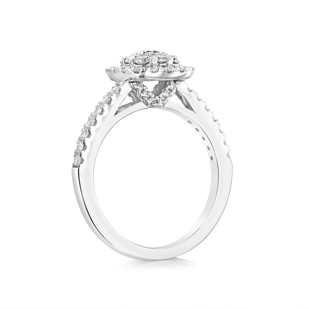 Luminesce Lab Grown 3/4Carat Diamond Ring in 9ct White Gold