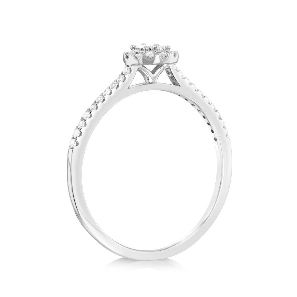 Luminesce Lab Grown 3/4 Carat Diamond Ring in 9ct White Gold