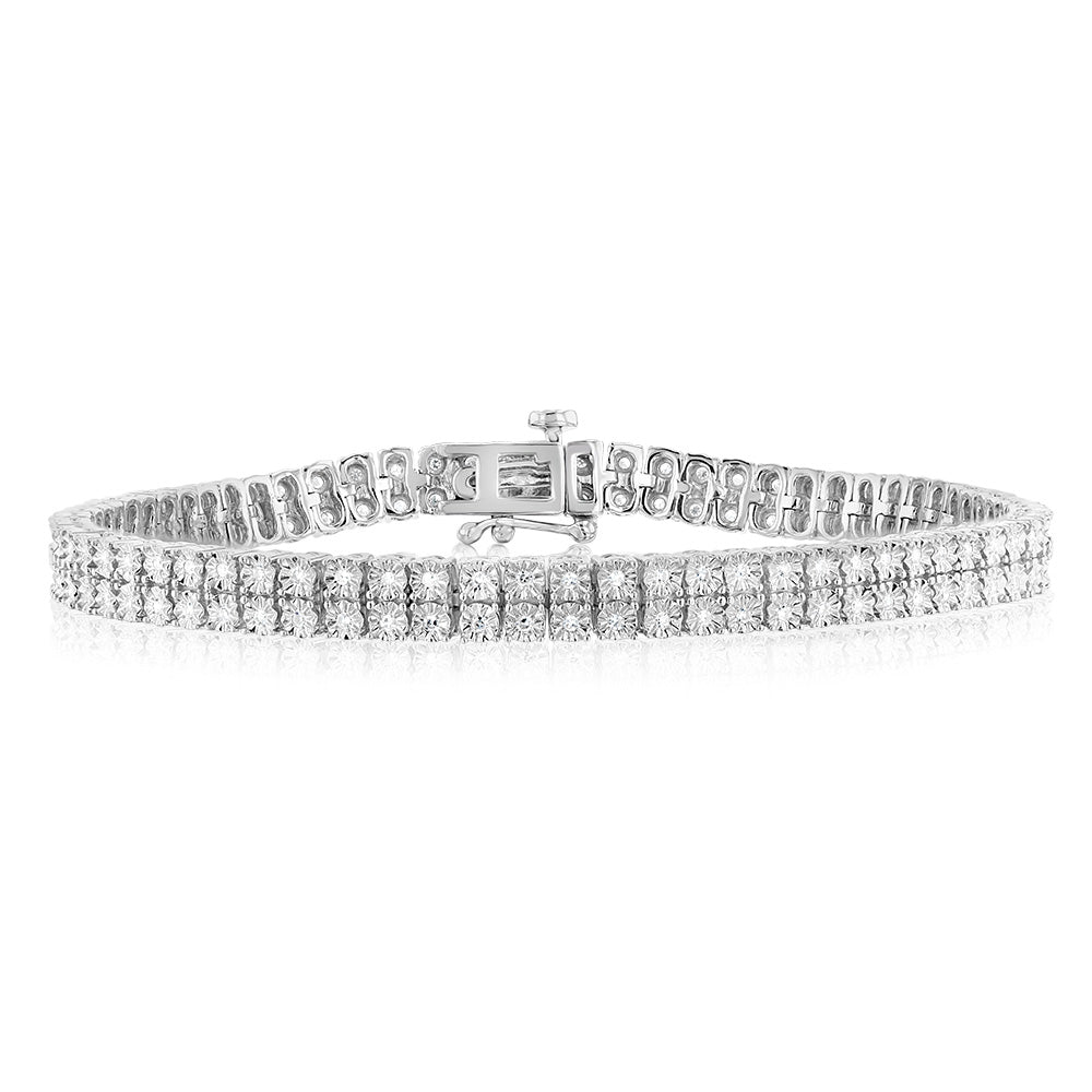 Luminesce Lab Grown 1/2 Carat Diamond Tennis Bracelet in Sterling Silver