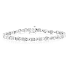 Load image into Gallery viewer, Luminesce Lab Grown 1/4 Carat Diamond Tennis Bracelet in Sterling Silver