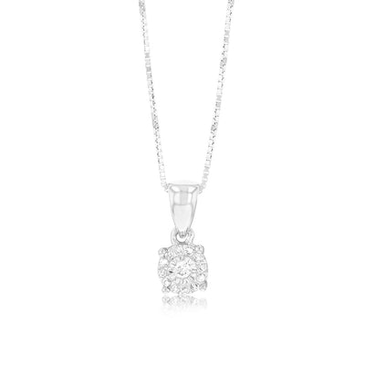 Luminesce Lab Grown 13 Diamonds in Sterling Silver Pendant
