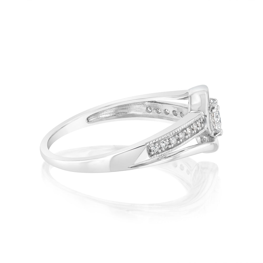 Luminesce Lab Grown 1/4 Carat Wrap Around Ring in Sterling Silver