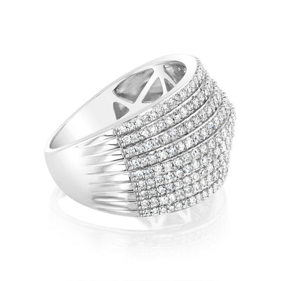 Luminesce Lab Grown 1 Carat Cluster Ring in Sterling Silver
