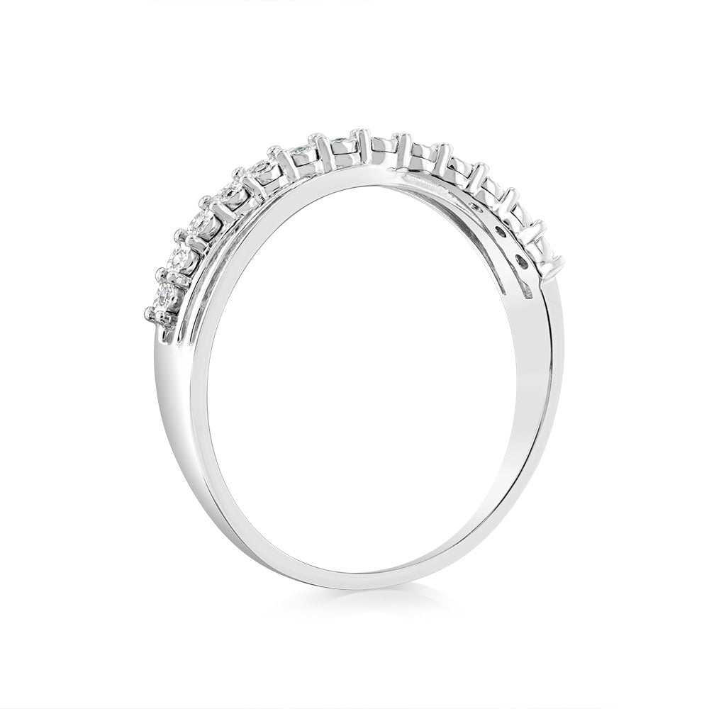 Luminesce Lab Grown Sterling Silver in 13 Diamonds Ring