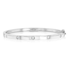 Load image into Gallery viewer, Luminesce Lab Grown 0.15 Carat Diamond Bangle in Sterling Silver