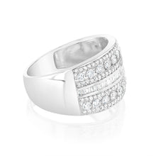 Load image into Gallery viewer, Luminesce Lab Grown 1 Carat Natural Diamond Cluster Ring in Sterling Silver