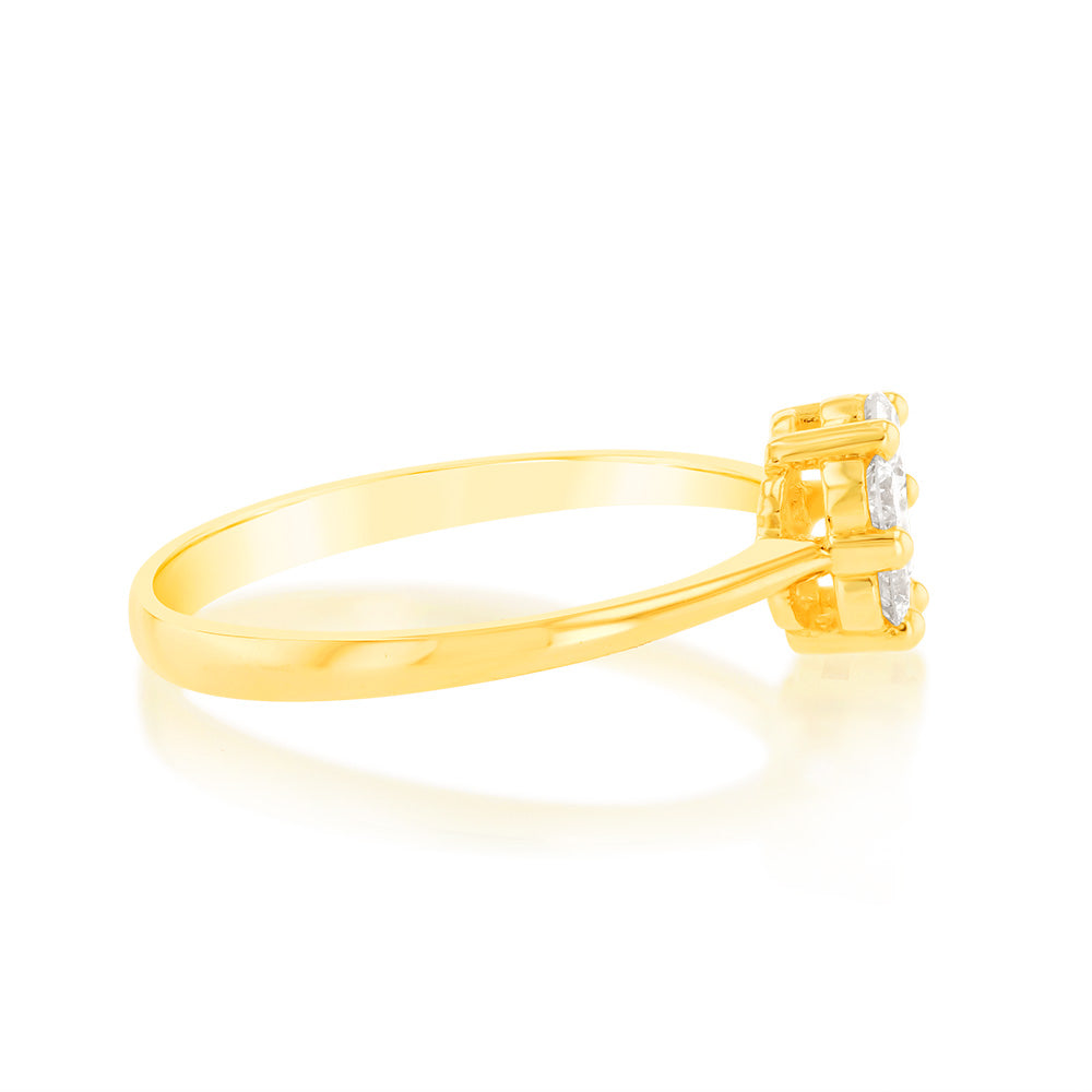 Luminesce Lab Grown 1/2 Carat Diamond Ring in 9ct Yellow Gold