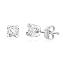 Load image into Gallery viewer, Luminesce Lab Grown 9ct White Gold 0.40 Carat Diamond Solitaire Stud Earrings