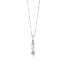 Load image into Gallery viewer, Luminesce Lab Grown 9ct White Gold 1/3 Carat Diamond 3-Stone Pendant on 45cm Chain