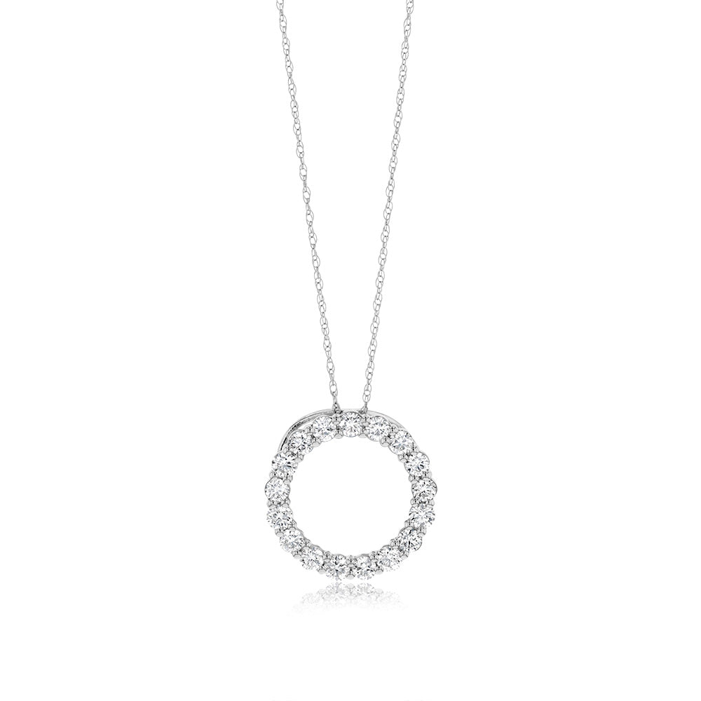 Luminesce Lab Grown 9ct White Gold 3/4 Carat Diamond Circe Pendant on 45cm Chain