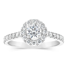 Load image into Gallery viewer, Luminesce Lab Grown 9ct White Gold 1 Carat Diamond Halo Solitaire Ring