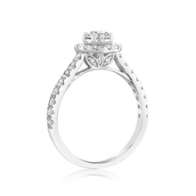 Load image into Gallery viewer, Luminesce Lab Grown 9ct White Gold 1 Carat Diamond Halo Solitaire Ring