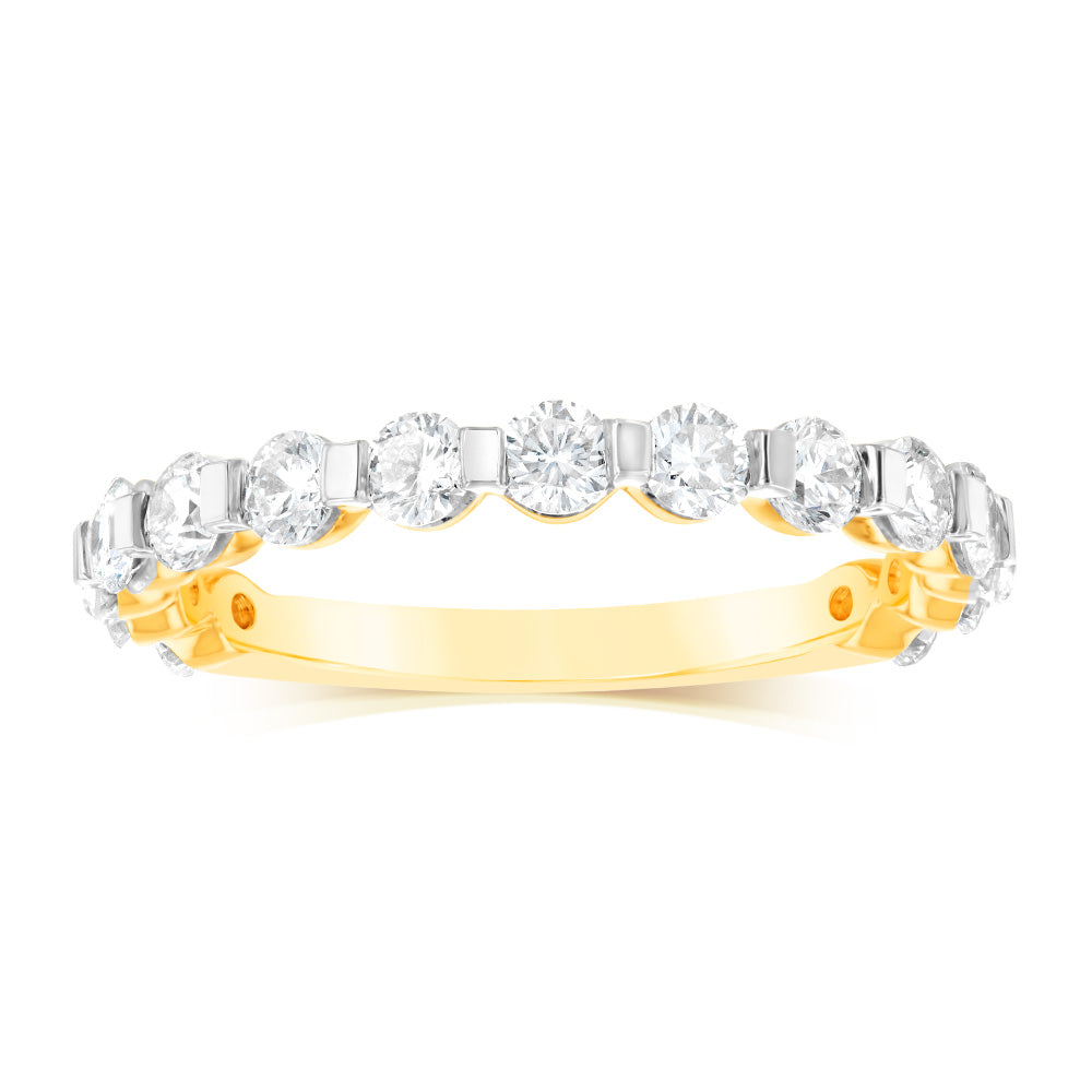 Luminesce Lab Grown 9ct White Gold 1 Carat Diamond Eternity Ring