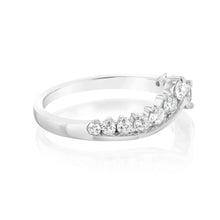 Load image into Gallery viewer, Luminesce Lab Grown 9ct White Gold 1/2 Carat Diamond Ring with 13 Brilliant Cut Diamonds