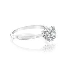 Load image into Gallery viewer, Luminesce Lab Grown 9ct White Gold 1/3 Carat Diamond Round Cluster Ring