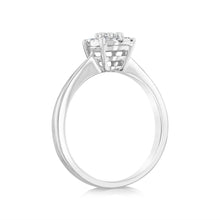 Load image into Gallery viewer, Luminesce Lab Grown 9ct White Gold 1/3 Carat Diamond Round Cluster Ring