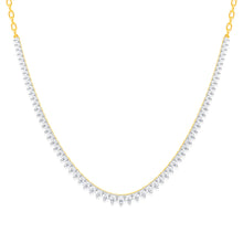 Load image into Gallery viewer, Luminesce Lab Grown 10ct Yellow Gold Tennis Necklace in 5Carat Diamond