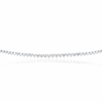 Luminesce Lab Grown 10ct Yellow Gold Tennis Necklace in 5Carat Diamond