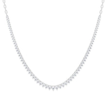 Load image into Gallery viewer, Luminesce Lab Grown 10ct White Gold Tennis Necklace in 5 Carat Diamond