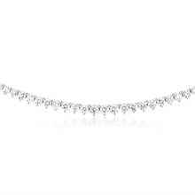 Load image into Gallery viewer, Luminesce Lab Grown 10ct White Gold Tennis Necklace in 5 Carat Diamond